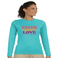 Blazen Girl Womens Long Sleeve T-Shirt-Faith Hope Love Retro-Scuba-X-Large