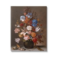 Stupell Industries Mrtva priroda sa cvećem Balthasar van der Ast slika Galerija slika umotana platnena štampa