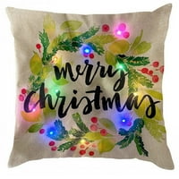Božićni jastuk sa LED svjetlima kratki plišani kauč jastuk jastuk za jastuk za božićni jastuč za praznični ukrasni jastuk