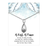 Rest At Peach cremation Jewelry-Silver Infinity Memorial Neckalce - urn Ashes Holder Continer-inox Continer
