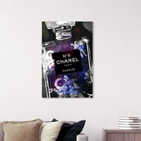 Wynwood Studio Fashion and Glam Wall Art Canvas Prints 'Floating in Space Perfume' parfemi - ljubičasta,