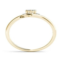 Carat TW Diamond Bypass klaster 10kt zaručnički prsten od žutog zlata