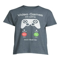 Igre koje zovu muške i velike muške grafičke majice sa kratkim rukavima, veličine S-3XL