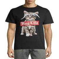 Zagrljaj Life Cat muške i velike muške grafičke majice