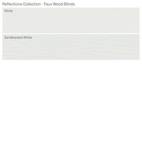 Prilagođena Reflections Kolekcija, 2 Cordless Fau Drvene Rolete, Bijele, 3 8 Širina 48 Dužina