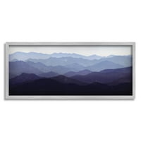 Stupell Industries panoramske planine slojeviti vrhovi fotografija siva uokvirena Umjetnost Print zidna umjetnost, dizajn Ryan Fowler