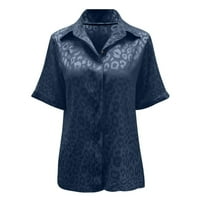 Bluze za žene Ljeto Novo dame labave bluze Rever Rotlid Majica s kratkim rukavima Ženske vrhove