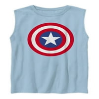 Marvel Captain America Boys kratki rukav grafička majica i majica za rezervoar, 2 pakovanja, veličine XS-XXL