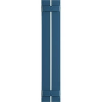 Ekena Millwork 1 4 W 26 H True Fit PVC dva odbora razmaknuta ploča-N-letve roletne, boravak plava