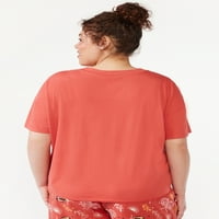 Rajstorska ženska grafička majica za spavanje, veličine S do 3x