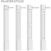 8 W 82 H 2 P Kanelirani PVC Pilaster w dekorativni kapital i baza