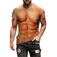 Ciljana majica za muške modne ležerne 3D digitalni tisak mišićni vježba fitness kratki rukav majica top bluza