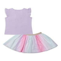 Miniville Toddler SS rođendanski Set - pet majica i Tutu suknja, komplet odjeće