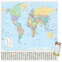 Zidni poster svjetski karte, 22.375 34