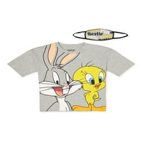 Looney Tunes Juniors ' Bugs and Tweety Graphic T-Shirt with Free Mask