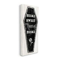 Stupell Industries Home Sweet Haunted Home Halloween Rose Casket dizajn Daphne Polselli, 17 40