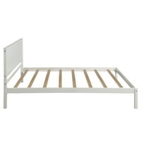 Okvir kreveta sa platformom dvostruke veličine sa uzglavljem, krevet od drvene platforme sa podrškom za Letvice,