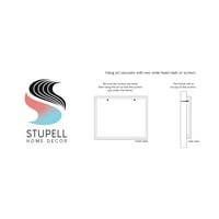 Stupell Industries Circle Shape slojevite pruge linije grafička Umjetnost crno uokvirena Umjetnost Print