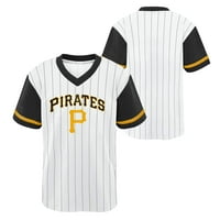 Mladi Bijeli Crni Pittsburgh Pirates V-Izrez T-Shirt
