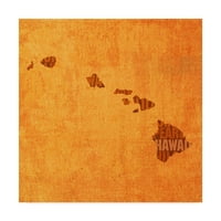 Zaštitni znak likovne umjetnosti' Hawaii State Words ' Umjetnost platna od Red Atlas Designs