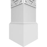 Ekena Millwork 10 W 8'H Craftsman Classic Square Non-konus Gilcrest Fretwork Column w misija Capital & mission