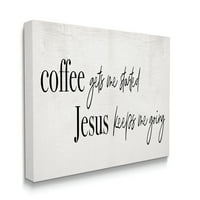 Stupell Industries Isus me drži ide fraza kafa piće inspirisan platnu zid Art, 40, dizajn Daphne Polselli