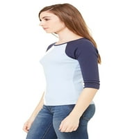 Ženska majica s rukavima od raglanske majice