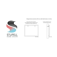 Stupell Industries crvena bijela i plava Patriotska američka proslava Galerija grafičke umjetnosti sa omotanim