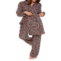 Sleep & Co. Ženski i ženski Plus plišani ogrtač i Set pidžama pantalona