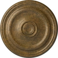 Ekena Millwork 7 8 od 1 2 P Kepler tradicionalni stropni medaljon, ručno obojena Trljana Bronza