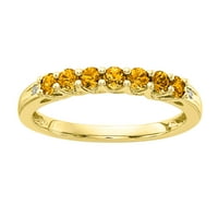 Primal Gold Karat žuto zlato citrin i dijamantski prsten