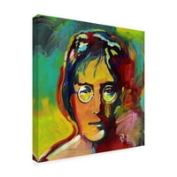 Zaštitni znak likovne umjetnosti John Lennon color platnena umjetnost howie zelena
