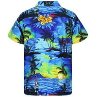Košulje za fragarn za muškarce Modni muški publ na Havajima Print Beach Kratki rukav brza bluza