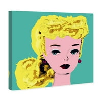 Wynwood Studio Fashion and Glam Wall Art Canvas Prints' Classic Doll II ' Dolls - Pink, Yellow