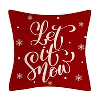 Božićni jastuk za kućni dekor, bacajte jastuke za bacanje poklopca sa sretnim božićnim bivolom plavljenim uzorkanje božićnog stabla za Xmas Dnevna soba Soba na razvlačenje Božićni poklon
