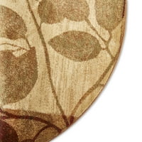 Početna Dynami Tribeca Amelia Savremeni geometrijski cvjetni predio, Bež Brown, 5'2 okruglo