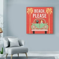 Zaštitni znak likovne umjetnosti' Beach Bums Beetle i square ' platnena Umjetnost Michaela Mullana