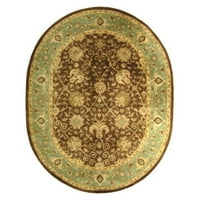 Antikviteta lilibeta tradicionalna cvjetna prostirka vunene vune, smeđa zelena, 2'3 4