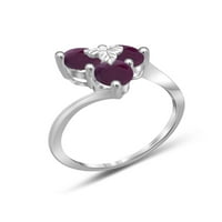 JewelersClub Ruby Prsten Birthstone Nakit-2. Karat Ruby 0. Srebrni prsten Nakit - prstenovi od dragog kamenja sa hipoalergenom 0. Sterling Silver Band