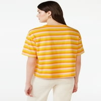 Ženska četvrtasta majica sa kratkim rukavima, veličine XS-XXXL