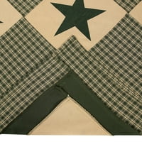 Bolje Trendovi zbirke zvijezda u tiskanom američku dizajn pamuk, kralj prekrivač, zeleno zlato