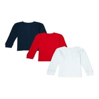 Garanimals Multipack Thermal Henley T-Shirt za djecu i male dječake, 3 pakovanja, veličine 12m-5t