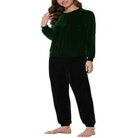 Jedinstvene ponude ženski baršunasti dugi rukavi topli Top i pantalone pidžame Setovi odjeće za spavanje