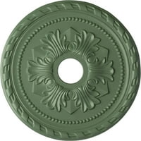 Ekena Millwork 7 8 od 5 8 ID 5 8 p Palmetto plafonski medaljon , ručno oslikan atinski zeleni