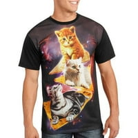 Mačke u svemirskoj sublimaciji muške grafičke majice