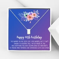 Anavia Happy 40st Birthday Gifts Nerđajući čelik modna ogrlica rođendanska čestitka nakit poklon za nju,