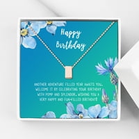Anavia Happy Birthday Gifts Nerđajući čelik modna ogrlica rođendanska čestitka nakit poklon za nju, rođendanski