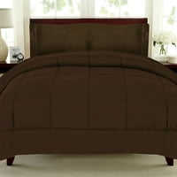Luksuzni krevet-u-torbi Down alternativni set jorgana i čaršava-Chocolate-Twin XL
