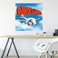 Airplane - Ključni umjetnički zidni poster sa pushpinsom, 22.375 34