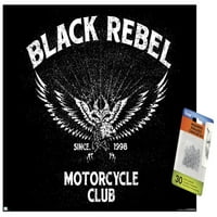 Crni pobunjenički motociklistički klub - Eagle zidni poster sa pućionima, 14.725 22.375